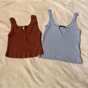 Cropped Tank Bundle | Brandy Melville and Uniqlo | Size S